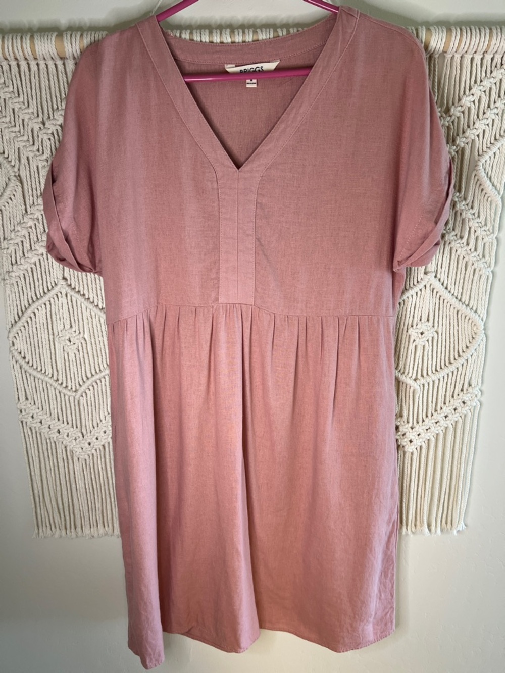 Briggs New York Rose V-Neck Midi Dress